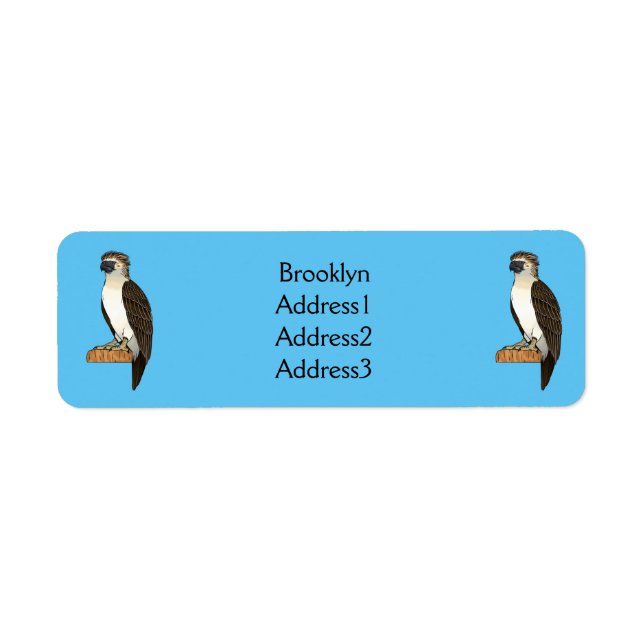 Étiquette dessin animé d'aigle des Philippines (Devant)