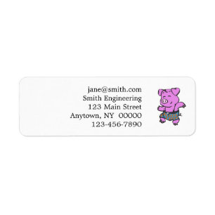 Étiquette Dessin de Danser du Cochon drôle choisir la coul