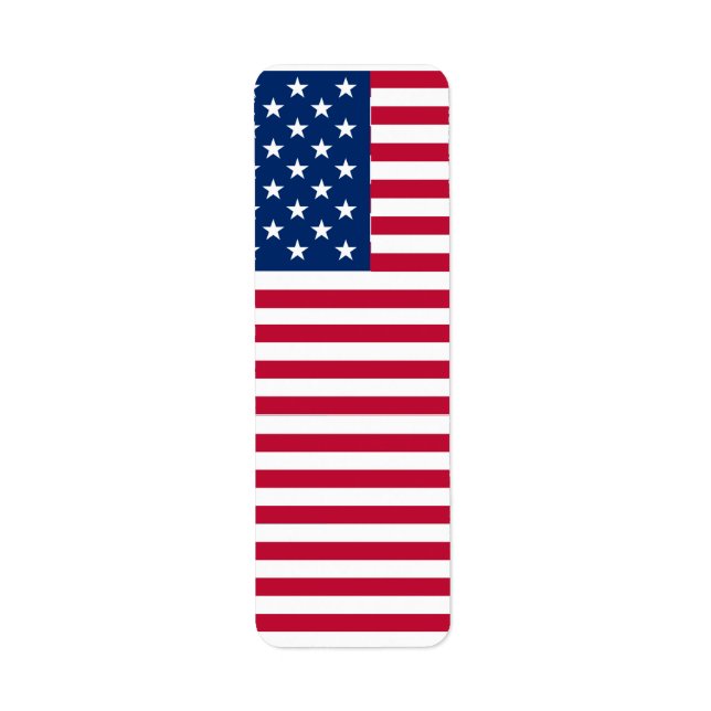 Étiquette Dessin de fierté de drapeau américain USA (Devant)