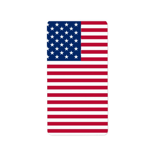 Étiquette Dessin de fierté du drapeau américain USA (Devant)