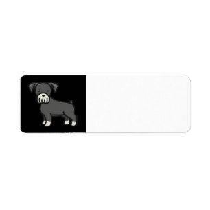 Étiquette dessin miniature schnauzer sel et poivre