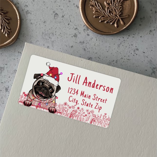 Étiquette Dessin personnalisé à la main du chien taureau bri (Créateur téléchargé)