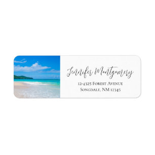 Étiquette Destination tropicale Plage Pittoresque Photo