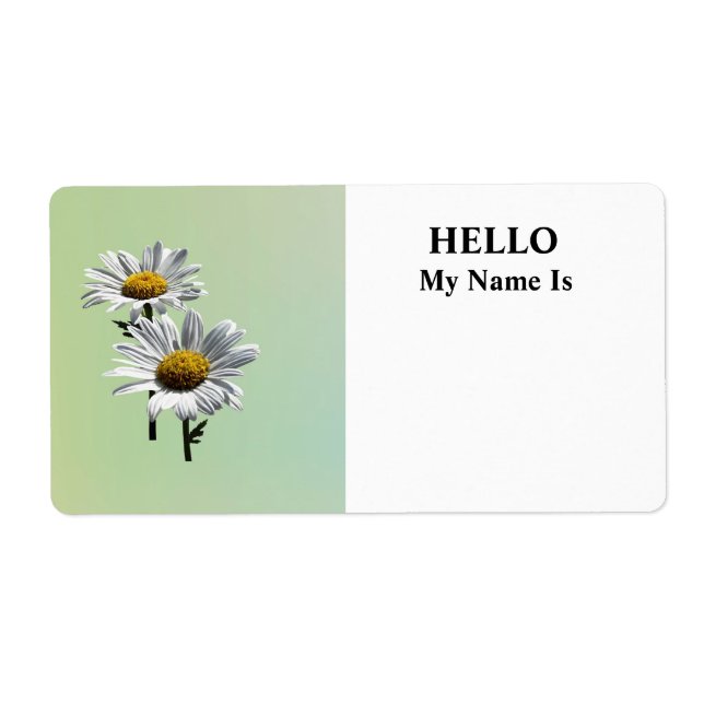 Étiquette Deux marguerites sous le soleil (Devant)