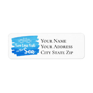 Étiquette Deux poissons de moins dans la mer Mariage Étiquet