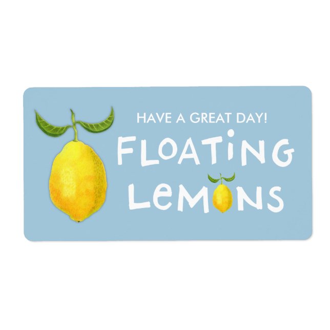 Étiquette d'expédition aux citrons flottants (Devant)