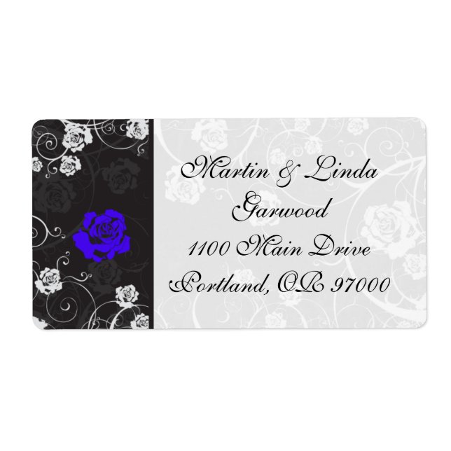 Étiquette d'expédition bleu de crépuscule v4 (Devant)