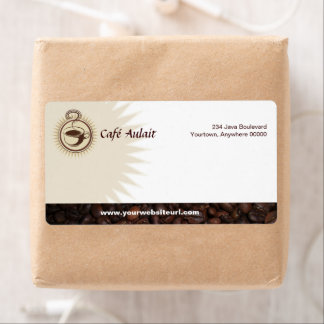 Étiquette d'expédition de la barre de café