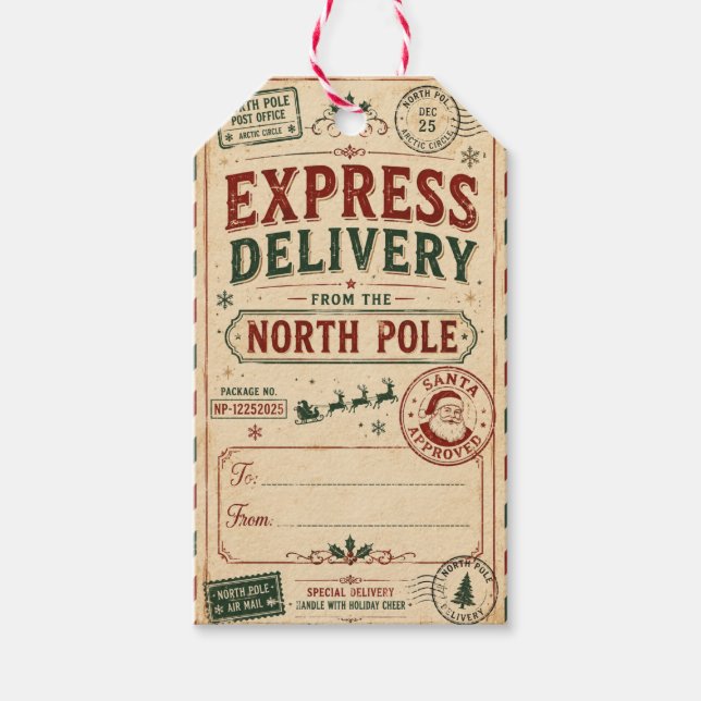 Étiquette d'expédition de l'express du Pôle Nord v (Devant)