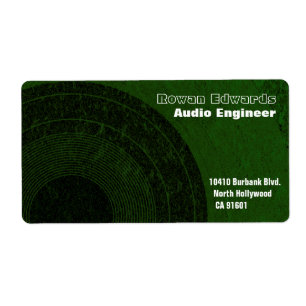 Étiquette d'expédition d'ingénieur audio