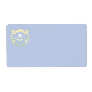 Étiquette d'expédition du drapeau du Nevada