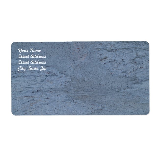 Étiquette d'expédition en marbre bleu (Devant)