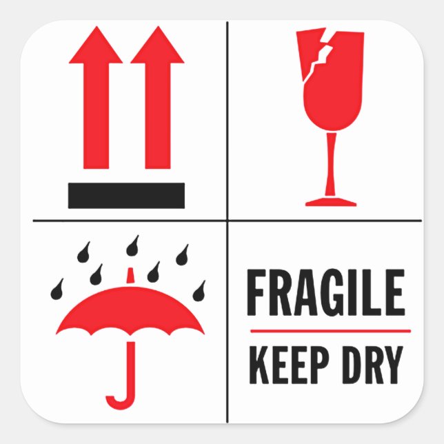 Étiquette d'expédition fragile (Devant)