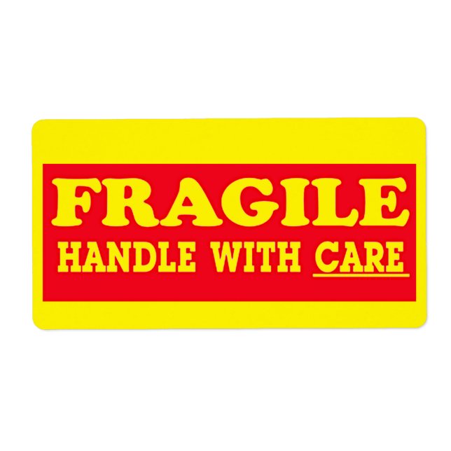Étiquette d'expédition fragile à manipuler avec so (Devant)