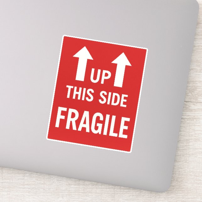 Étiquette d'expédition fragile de ce côté vers le  (Détail)
