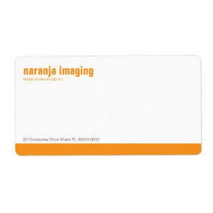 Étiquette d'expédition orange de panneau de lign