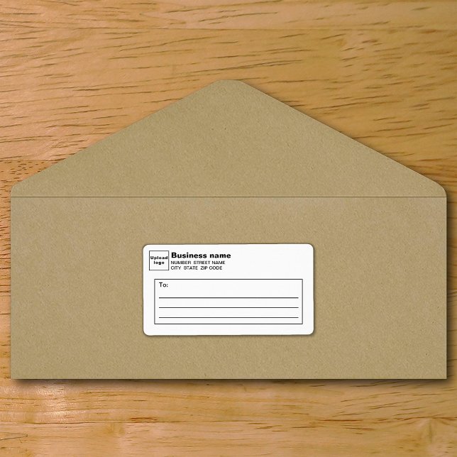 Étiquette d'expédition pour entreprises blanches (White business shipping label on envelope)