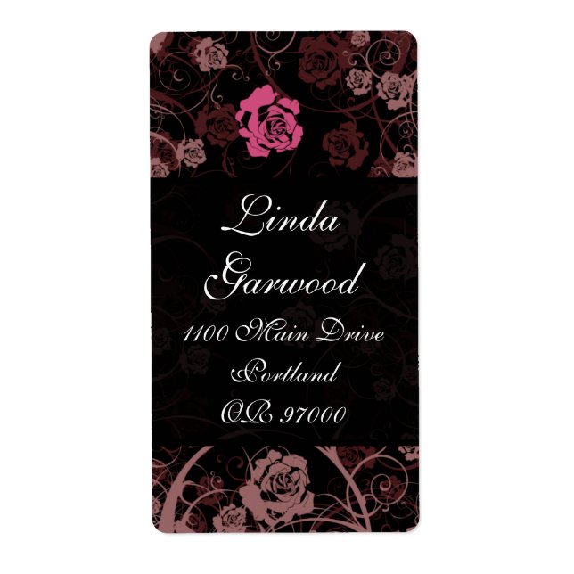 Étiquette d'expédition Romance Dusk v6 Vertical (Devant)