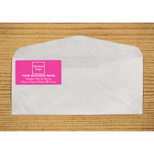 Étiquette d'expédition rose pour entreprise aligné