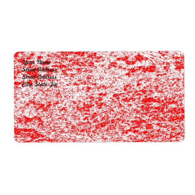 Étiquette d'expédition rouge et Marbre blanc (Devant)