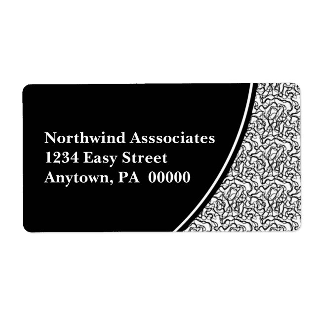 Étiquette d'expédition Scribbles Abstrait (Devant)