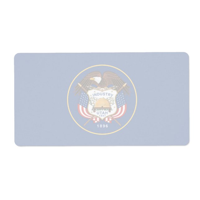 Étiquette d'expédition Utah Faint Flag (Devant)
