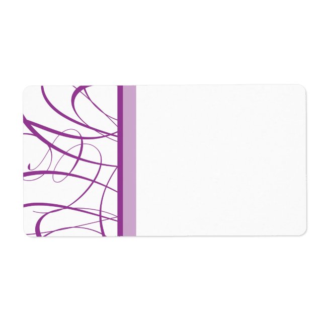 Étiquette d'expédition violet (Devant)