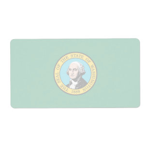Étiquette d'expédition Washington Faint Flag