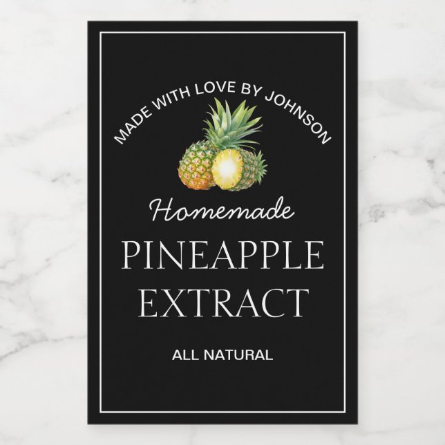 Étiquette d'extraction d'ananas (Étiquettes simples)
