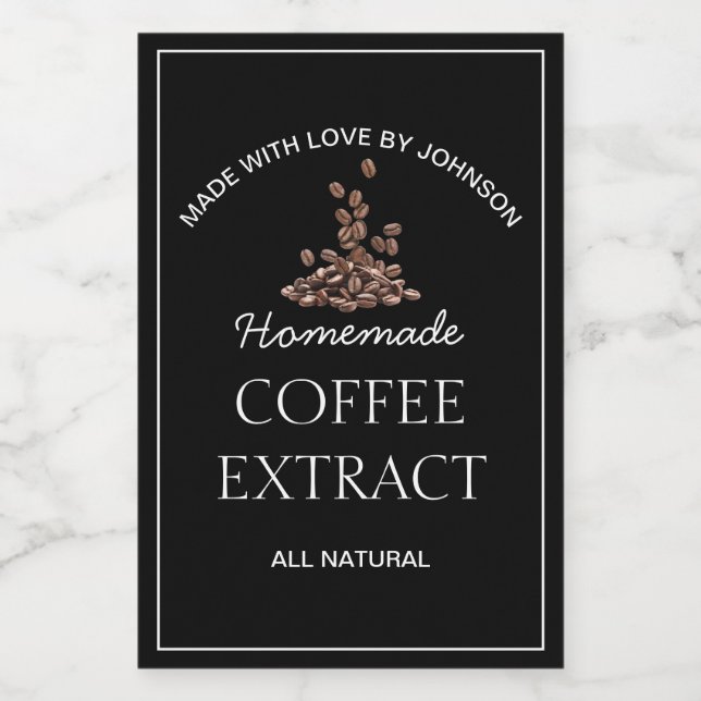 Étiquette d'extraction de café (Étiquettes simples)