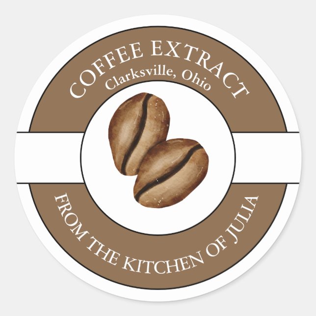 Étiquette d'extraction de café (Devant)