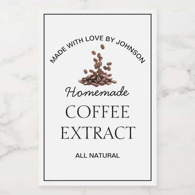 Étiquette d'extraction de café (Étiquettes simples)