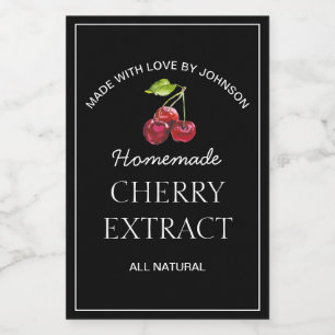 Étiquette d'extraction de cerise