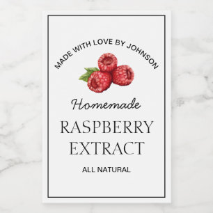 Étiquette d'extraction de framboise