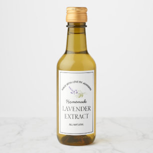 Étiquette d'extraction de lavande