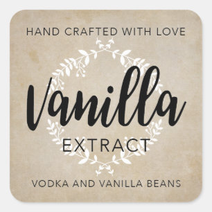 Étiquette d'extraction de vanille artisanal VE001_