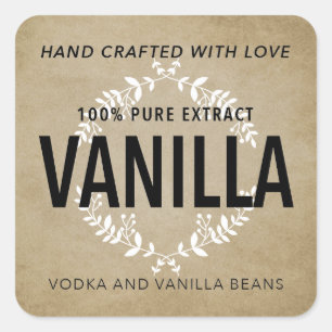 Étiquette d'extraction de vanille artisanal VE006_