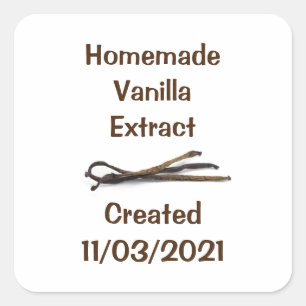 Étiquette d'extraction de vanille maison simple