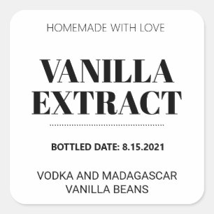 Étiquette d'extraction de vanille personnalisable