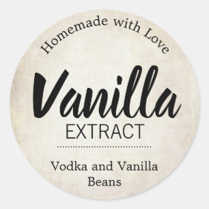 Étiquette d'extraction de vanille personnalisable