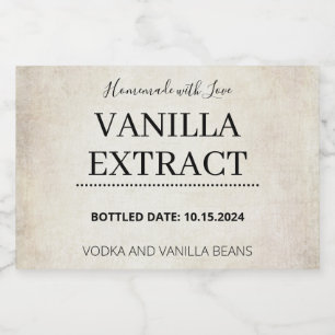 Étiquette d'extraction de vanille personnalisable