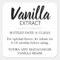 Étiquette d'extraction de vanille personnalisable