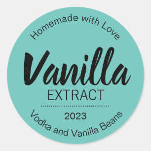 Étiquette d'extraction de vanille personnalisable
