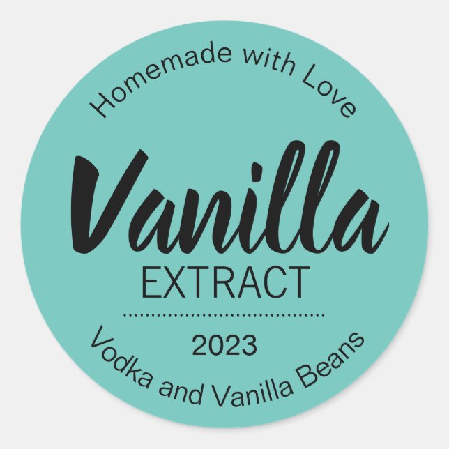 Étiquette d'extraction de vanille personnalisable  (Devant)