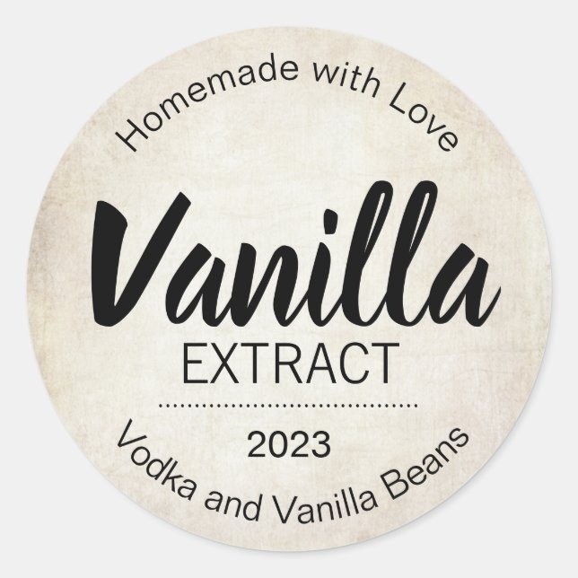 Étiquette d'extraction de vanille personnalisable  (Devant)