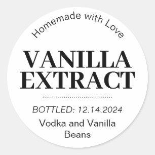 Étiquette d'extraction de vanille personnalisable