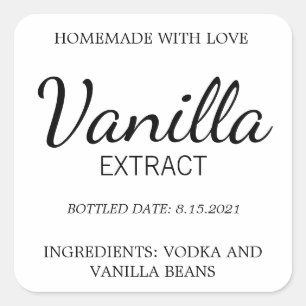 Étiquette d'extraction de vanille personnalisable