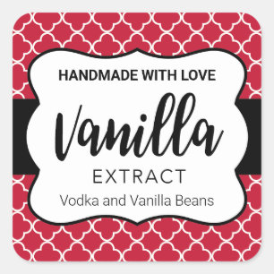 Étiquette d'extraction de vanille personnalisable