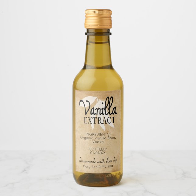Étiquette d'extraction de vanille personnalisé (Devant)