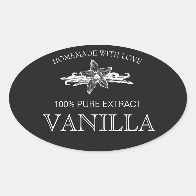 Étiquette d'extrait de vanille personnalisée VE005 (Devant)